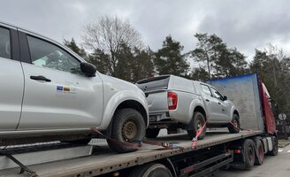 Amber Grid sent 55 vehicles and 4 generators to Ukrainian emergency services