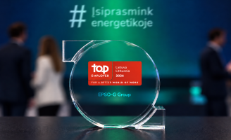 „EPSO-G“ grupei suteiktas tarptautinis geriausio darbdavio sertifikatas